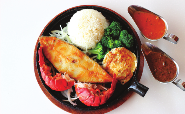 Cowboy Hot Iron Special Dish
Halibut + Lobster